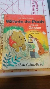 Walt Disney Presents Winnie -The-Pooh Meets Gopher Golden Books - Picture 1 of 8