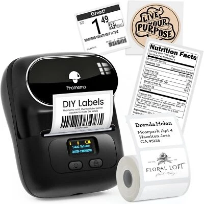 Phomemo M110 Label Maker Machine Thermal Bluetooth Label sticker Printer LOT - Image 1 of 4