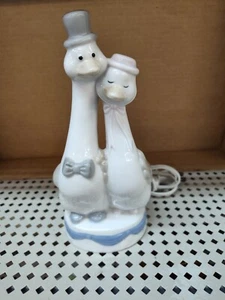 Vintage, porcelain, Mr. & Mrs. Goose night light. Excellent condition. Tested! - Picture 1 of 6