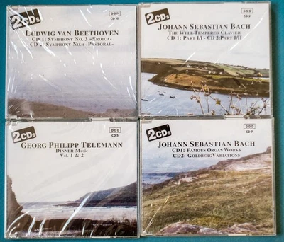 4 Classical Music CDs Beethoven Bach Telemann Pilz Brand New Sealed Foto 1 de 3