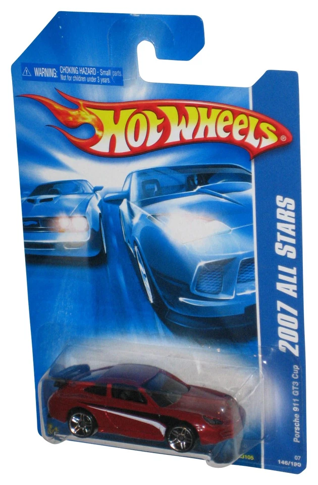 Hot Wheels 2007 All Stars Red Porsche 911 GT3 Cup Toy Car 146/180 - Image 1 of 1