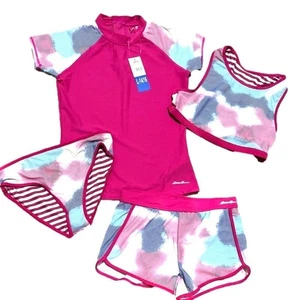 Eddie Bauer Girl's Swimwear 4 Piece Set Size Large NWT - Picture 1 of 9