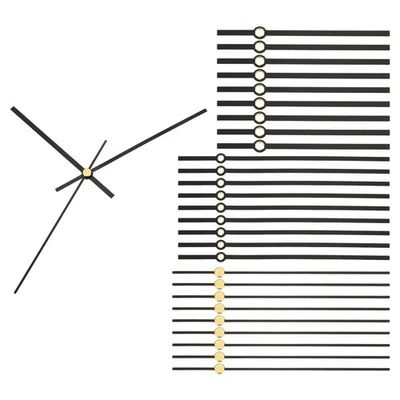 Juego de 10 manecillas de reloj de repuesto mecanismo movimiento aluminio pared negro A08 Foto 1 de 4