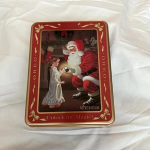 Vintage 1991 Oreo Unlock The Magic Santa Claus Weihnachten Keksdose - Bild 1 von 4