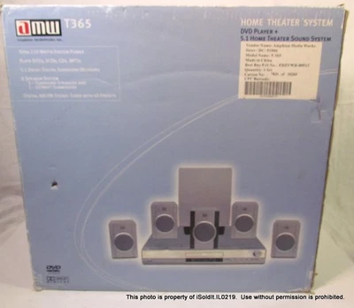 NEW NIB AMW T365 Amphion Mediaworks HOME THEATER SYSTEM DVD Player 5.1 Surround - Image 1 of 4