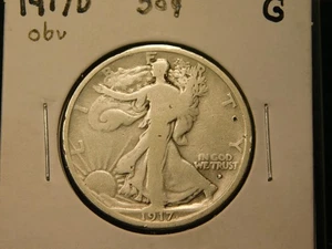 1917 D  obv.   Walking Liberty Half    Item # 12649 - Picture 1 of 2