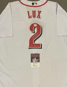Gavin Lux Signed Autographed Cincinnati Reds Jersey Inscribed JSA COA Certified - Picture 1 of 3