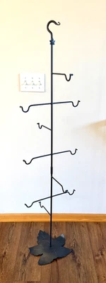 Soporte de árbol canasta de hoja de arce de hierro forjado Longaberger vintage ~ ¡RARO! Foto 1 de 4