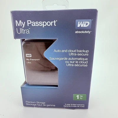 NEW Western Digital WD My Passport Ultra (1 TB) Portable External USB Hard Drive - Image 1 of 4