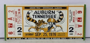 Vintage 1976 AUBURN TIGERS vs TENNESSEE VOLS - FULL TICKET - College Football - Bild 1 von 2