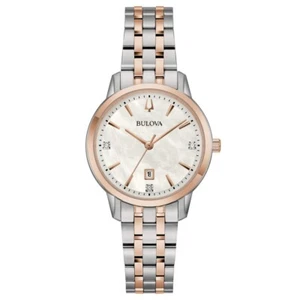 BULOVA OROLOGIO DA DONNA IN ACCIAIO SOLO TEMPO CON DIAMANTI Sutton Lady 98P213 - Foto 1 di 12