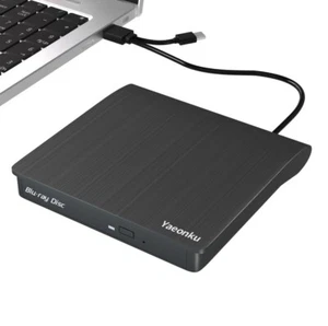 Yaeonku Blu-Ray CD DVD Drive esterno USB 3.0 Type-C 3D Bluray CD DVD BD lettura/ - Photo 1/5