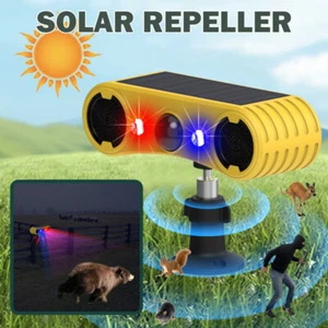 TOP Solar-Powered Waterproof Outdoor Motion Sensor Alarm with Flashing LED Siren - Picture 1 of 26