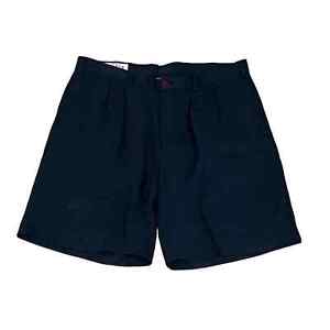 Orvis Navy Blue Linen Blend Shorts, Sz 38, 727-V