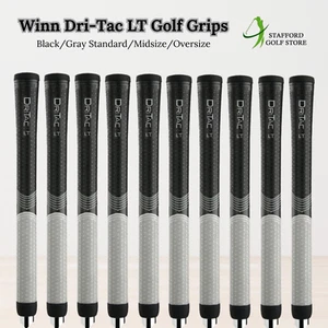 Winn Dri-Tac LT Golf Grips – Standard/Midsize/Oversize Black & Gray - Picture 1 of 18