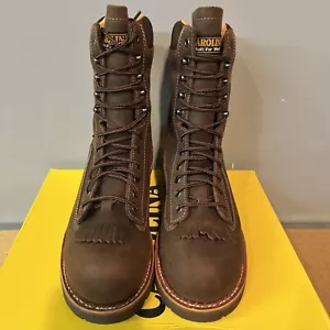 Carolina Men's 8 Inch WP CT Ca7522 Lace-To-Toe Birch Brown Vibram Logger 9EE - Picture 1 of 7