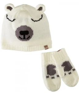 Juego de guantes de gorro y pata para oso polar para niños, talla 2-4 años (mediano) nuevo con etiquetas az-651328 - Imagen 1 de 7
