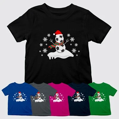 AKA TEXTILE Weihnachten T-Shirt Schneemann Fußball Rudolph Rentier Weihnachtsmann Festival Geschenk Kinder Top