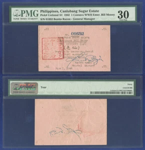 PHILIPPINES 1 CENTAVO CANLUBANG SUGAR ESTATE - RARE! - Picture 1 of 1
