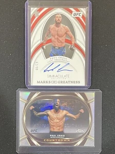 Panini Immaculate UFC 2022 Paul Craig Rookie Auto/99 + Cuenta atrás SSP y 2 más!! - Imagen 1 de 10