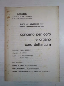 Brochure Concerto per coro e organo coro dell'Arcum Chiesa S Maria Maggiore 1975 - Picture 1 of 1