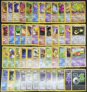 POKÉMON SET ROCKET UNLIMITED COMMON AND UNCOMMON COMPLETE ENG PL/LP - Picture 1 of 2