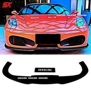 Gloss Black Front Bumper Lip Splitter Diffuser Fits For 2005-2009 Ferrari F430 - Picture 1 of 10