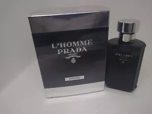 Prada L'Homme Intense By Prada Eau De Parfum 1.7oz-50mL DISCONTINUED PERFUME - Picture 1 of 12