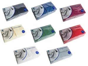 | Soft 2-Ply | 40cm Dinner 8 Fold Rectangular Paper Napkin Serviettes / Tissues - Picture 1 of 17