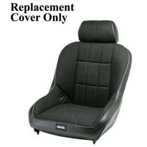 Empi 62-2767-7 Race Trim Lo-Back Seat Cover Only - Black Cloth/Black Vinyl - Picture 1 of 2