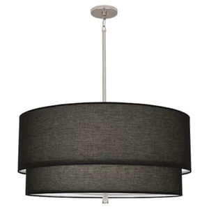 Robert Abbey Decker 3 Light 14" Pendant, Polished Nickel/Raven Black - RB140 - Picture 1 of 1