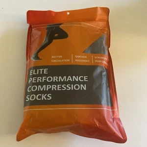 Elite Performance Athletic Socks - Over The Calf-New- L/XL - Picture 1 of 5