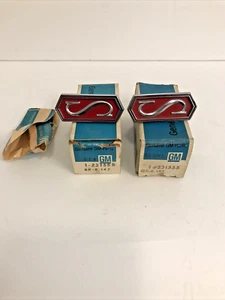1973-75 NOS Oldsmobile Cutlass S Emblem GM 231555 Set (2) 413044 Free Shipping - Bild 1 von 22