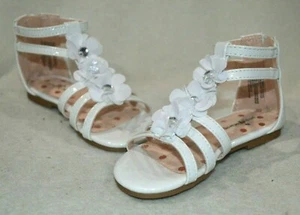 Jumping Beans Toddlers Girl's Cookie Dough White Gladiator Sandals - Size 8 NWB - Picture 1 of 7