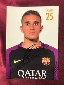 Autograph JORDI MASIP-FC Barcelona-U17 Spain-Ex-Valladolid-handsigned-AK - Picture 1 of 2