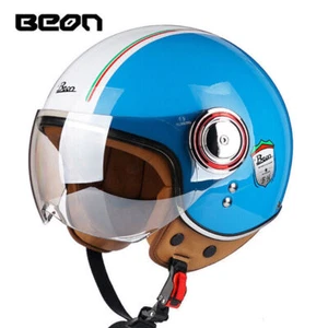 DOT ECE Vintage Motorcycle Helmets Half Open Face Motorbike Scooter Helmet Casco - Imagen 1 de 34
