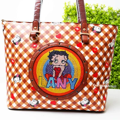Betty Boop Cartera Estrás Bolso de Mano Bolso Grande de Cuero Sintético Regalo de Cumpleaños Foto 1 de 4