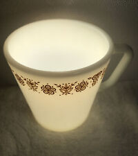 Pyrex BUTTERFLY GOLD 1410 Coffee Cup Cocoa Mug Vintage Milk Glass USA Microwave