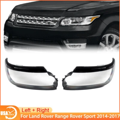 For 2014-2017 Land Rover Range Rover Sport Pair Headlight Lens Cover Clear Foto 1 de 4