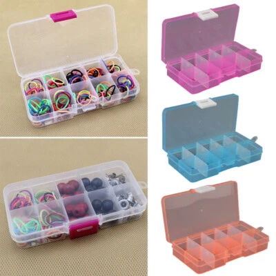 10 Compartment Storage Box Jewellery Making Beads Case Container Plastic Gifts↔ - Image 1 of 4
