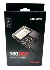 SAMSUNG 980 PRO SSD 2TB PCIe NVMe Gen 4 Gaming M.2 Internal SSD, MZ-V8P2T0B - Picture 1 of 3