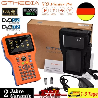 GTMEDIA V8 Finder Pro Digital HD DVB-S2/T2/Kable Combo Messgerät Satfinder H.265 - Bild 1 von 4