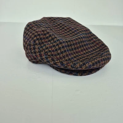 Gorra plana CANDA marrón pata de perro C&A S-56 cm 6-7/8 mezcla de lana - Imagen 1 de 4