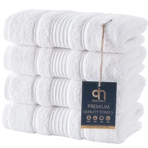 4-Piece Hand Towels Set, 100% Turkish Cotton Premium Quality Towels for Bathr... - Picture 1 of 8