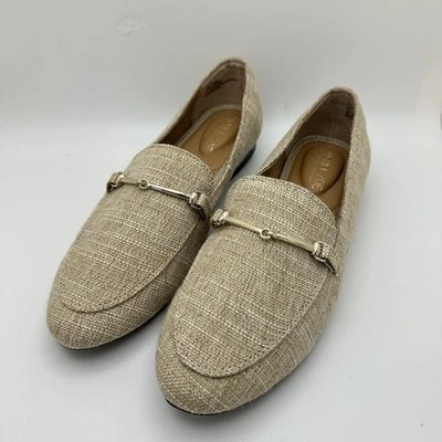 Mocasines planos Rachel Zoe para mujer beige hacha de lino talla 9M nuevos sin etiquetas Foto 1 de 4