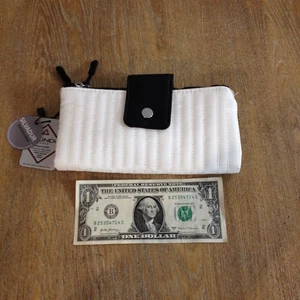 Mundi White Quilted RFID Protected Clutch Wallet zippers Organizer NWT - Picture 1 of 9