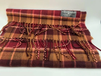 Bufanda a cuadros D&Y más suave que la cachemira 62x12 marrón beige otoño flecos envoltura acrílica Foto 1 de 4