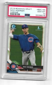 2018 BOWMAN CHROME DRAFT NICO HOERNER 1ST PSA 10 ROOKIE RC - Picture 1 of 1