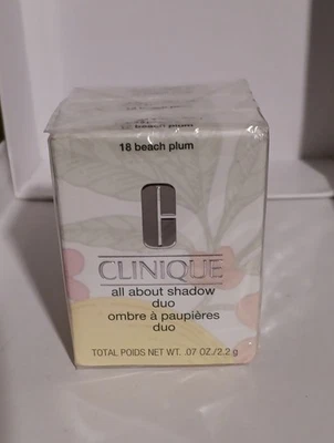 Clinique All About Eye Shadow Duo - Beach Plum #18 Nib Free Shipping  - Image 1 of 3