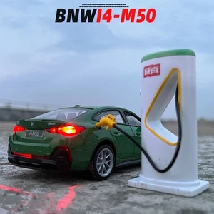 1:34 BMW I4 M50 Alloy New Energy Car Model Diecasts Metal Vehicles Toys Gifts - Picture 1 of 19